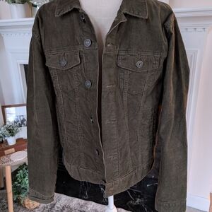 Men's Olive Green Corduroy Jacket